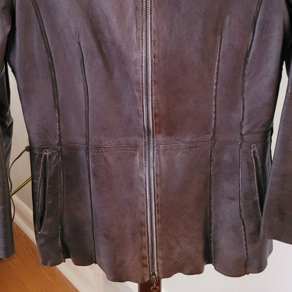 GMS-75 Italian Brown Leather Jacket US M - Picture 8 of 14